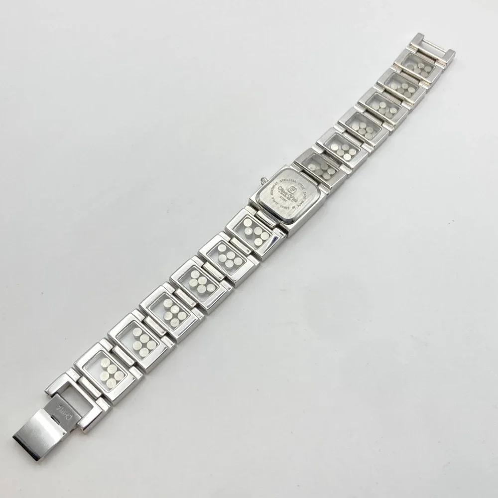 Victoria Wieck Women's Watch Silver Tone Floating Crystals New Battery 6.75
